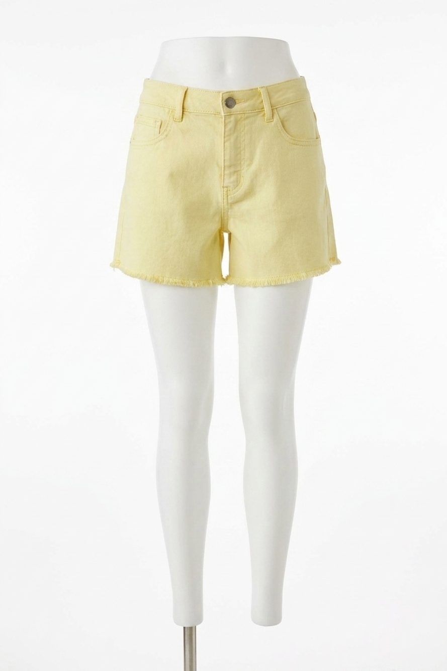 NEW COCO + CARMEN trudy with fringe shorts in lemon twist